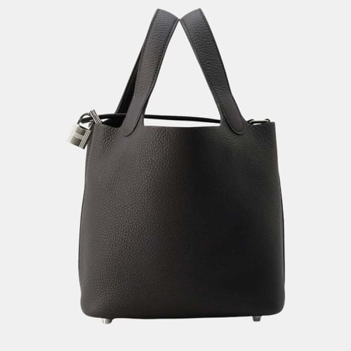 Pull Noir Taurillon Clemence Picotin Lock bag Size Pm - Hermes - Modalova