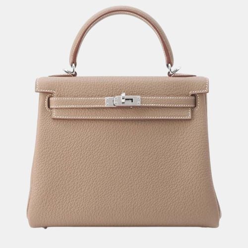 Etoupe Togo Leather Kelly Retourne bag Size 25 - Hermes - Modalova