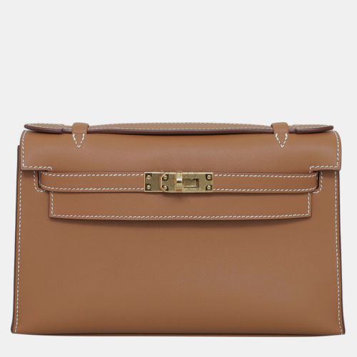 Gold Kelly Pochette Swift GHW bag - Hermes - Modalova