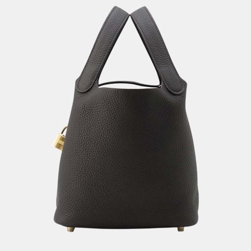 Pull Noir Taurillon Clemence Picotin Lock PM Bag - Hermes - Modalova