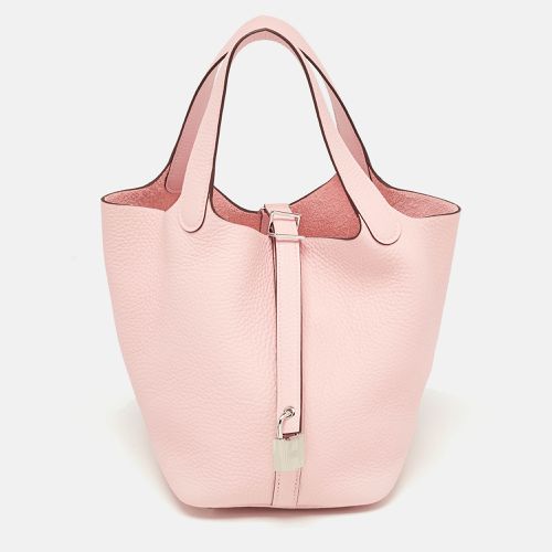 Hermès Rose Sakura Taurillon Clemence Leather Picotin Lock 18 Bag - Hermes - Modalova