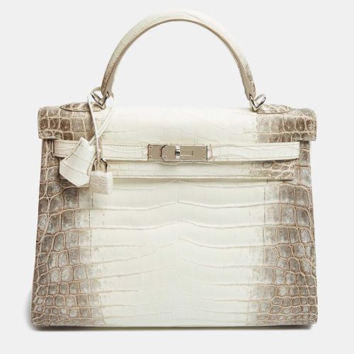 Hermès Blanc Crocodile Niloticus Himalaya Palladium Finish Kelly Retourne 32 Bag - Hermes - Modalova