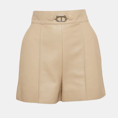 Hermès Leather Pink Tuck Detail Shorts M - Hermes - Modalova