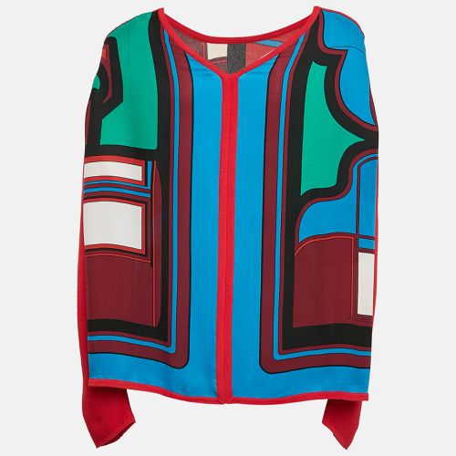 Printed Silk and Knit Long Sleeve Top L - Hermes - Modalova