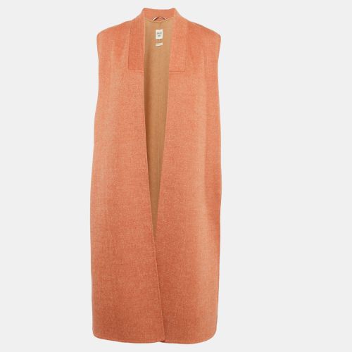 Cashmere Sleeveless Open Front Mid Length Coat M - Hermes - Modalova