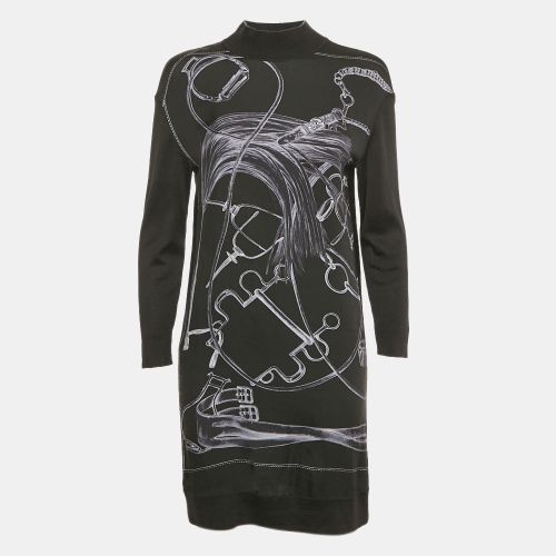 Printed Silk and Knit Mini Dress S - Hermes - Modalova