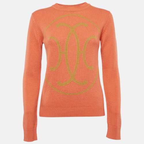 Logo Patterned Knit Cashmere Crew Neck Sweater S - Hermes - Modalova