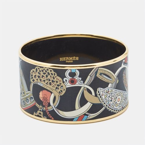 Concours d'Etriers Printed Enamel Plated Extra Wide Bracelet - Hermes - Modalova