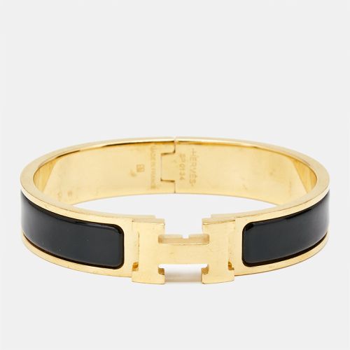 Hermès Clic H Enamel Gold Plated Bracelet - Hermes - Modalova