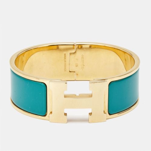 Hermès Clic Clac H Turquoise Enamel Plated Bracelet - Hermes - Modalova