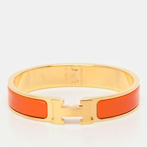 Clic H Enamel Gold Plated Narrow Bracelet - Hermes - Modalova