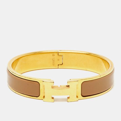 Clic H Enamel Gold Plated Narrow Bracelet - Hermes - Modalova