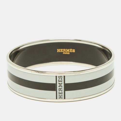 White Enamel Palladium Plated Bracelet - Hermes - Modalova