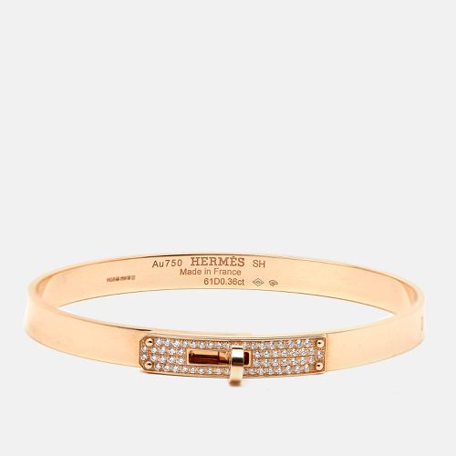 Kelly Small Model Diamond 18K Rose Bracelet SH - Hermes - Modalova