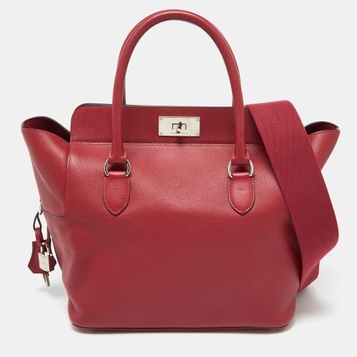 Hermès Ruby Ever Color Leather Palladium Toolbox 26 Bag - Hermes - Modalova
