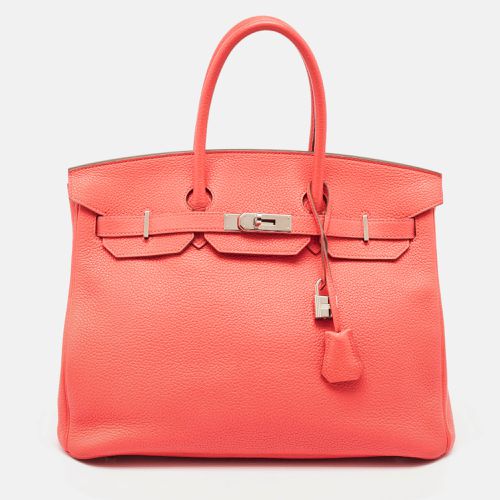 Rose Jaipur Togo Leather Palladium Finish Birkin 35 Bag - Hermes - Modalova