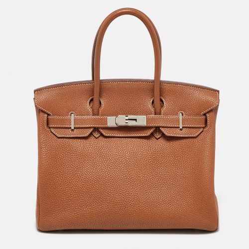 Gold Togo Leather Palladium Finish Birkin 30 Bag - Hermes - Modalova