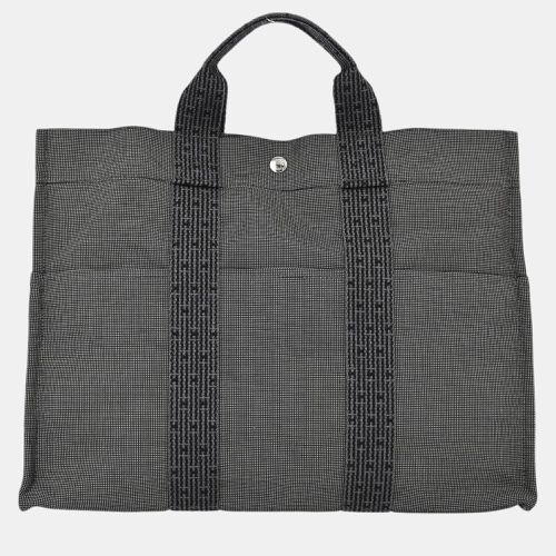 Gray Canvas Herline Tote MM Bag - Hermes - Modalova