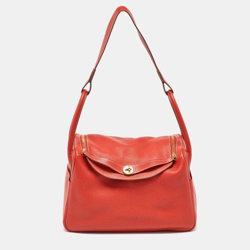 Blush Taurillon Clemence Leather Gold Hardware Lindy 34 Bag - Hermes - Modalova