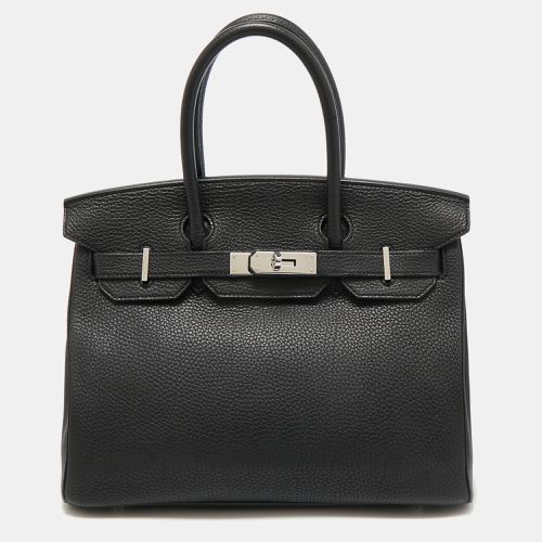 Noir Togo Leather Palladium Finish Birkin 30 Bag - Hermes - Modalova