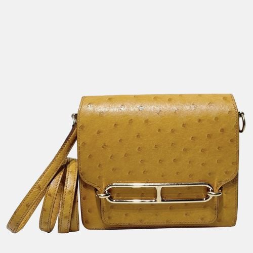 Ostrich Leather Roulis Shoulder Bag - Hermes - Modalova