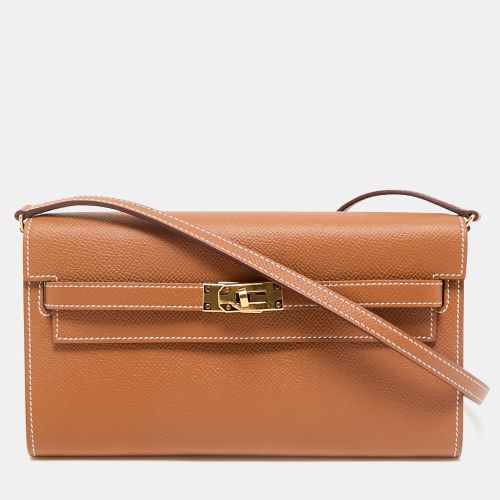 Hermès Gold Epsom Leather Kelly To Go Wallet - Hermes - Modalova