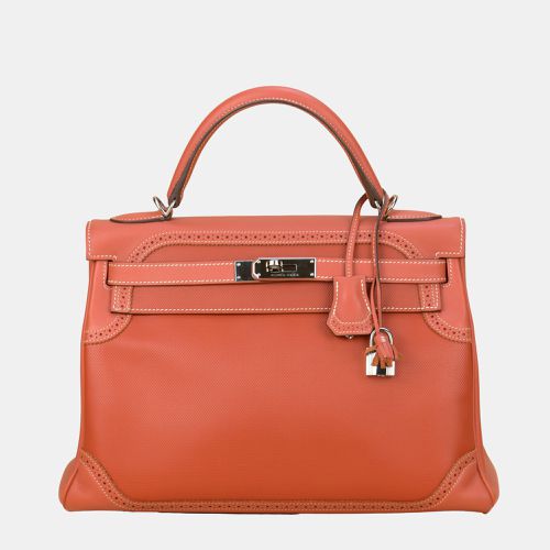 Sanguine Swift Leather Palladium Hardware Ghillies Retourne Kelly 32 Bag - Hermes - Modalova