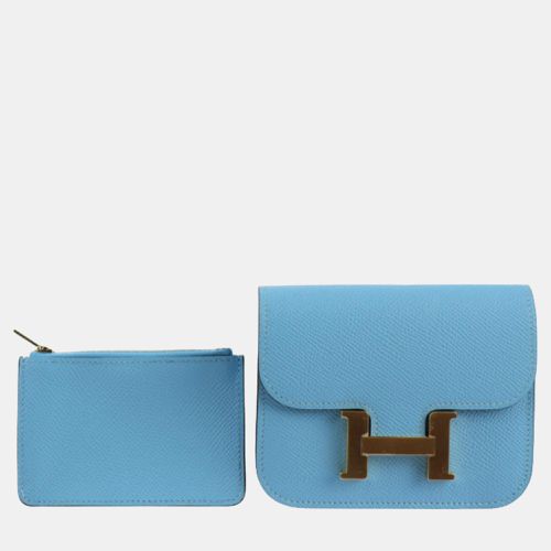 Celeste Epsom Leather Constance Compact Wallet - Hermes - Modalova