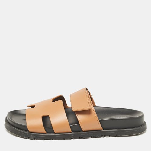 Leather Chypre Slides Size 39 - Hermes - Modalova