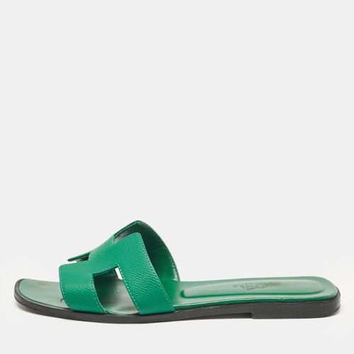 Leather Oran Slide Sandals Size 37 - Hermes - Modalova