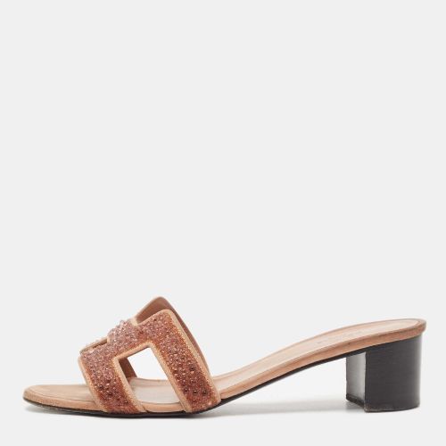 Suede Oasis Slide Sandals Size 40 - Hermes - Modalova