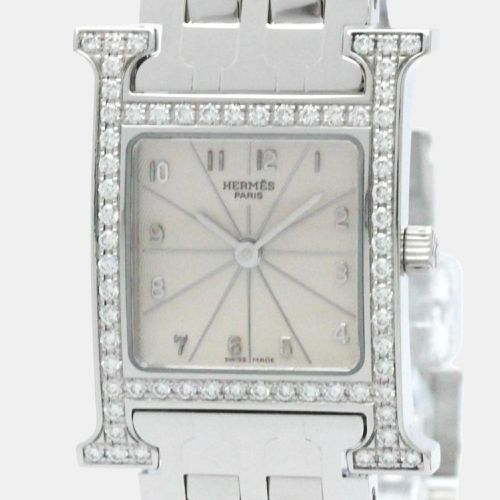 Stainless Steel Heure H HH1.230 Quartz Women's Wristwatch 21 mm - Hermes - Modalova