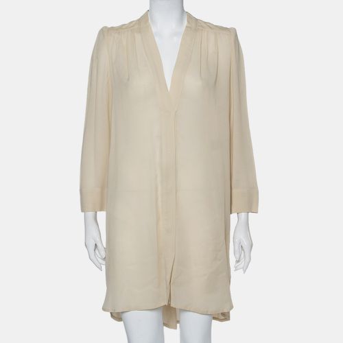 Ecru Voile Button Front Rivera Shift Dress M - Isabel Marant - Modalova