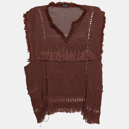 Perforated Knit Sleeveless Fringe Tassel Detail Top M - Isabel Marant - Modalova