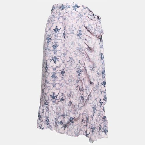 Printed Linen Tempster Wrap Skirt L - Isabel Marant Etoile - Modalova