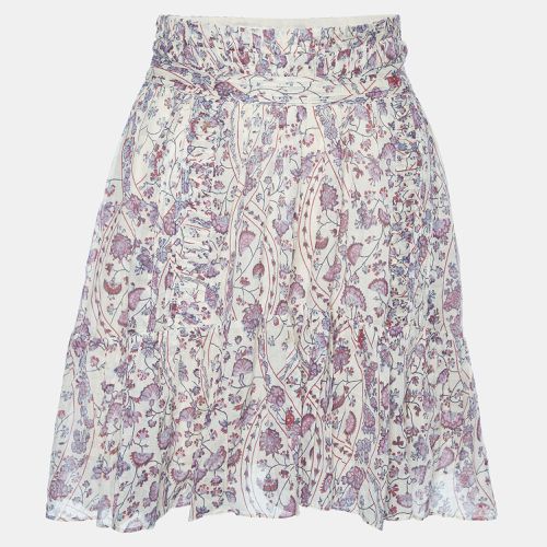 Floral Printed Cotton Flared Mini Skirt M - Isabel Marant Etoile - Modalova