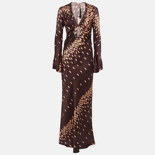 Voragine Abstract Print Silk Maxi Dress S - Johanna Ortiz - Modalova