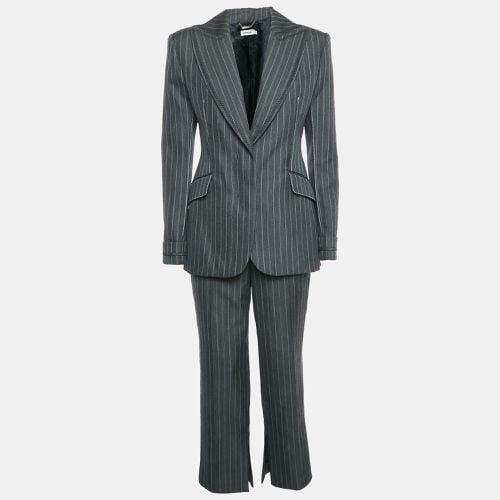 Charcoal Pin Stripe Wool Blend Pants Suit S - Jonathan Simkhai - Modalova