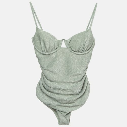 Sage Lurex Knit Ruched Swimsuit S - Jonathan Simkhai - Modalova