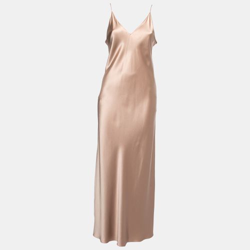 Champagne Silk-Satin Long Slip Dress M - Joseph - Modalova