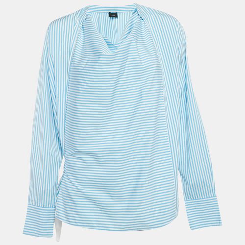 Candy Stripe Cotton Arran Wrap Blouse M - Joseph - Modalova