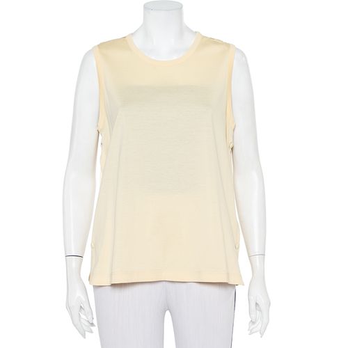 Jersey & Silk Satin Side Button Detail Tank Top L - Joseph - Modalova