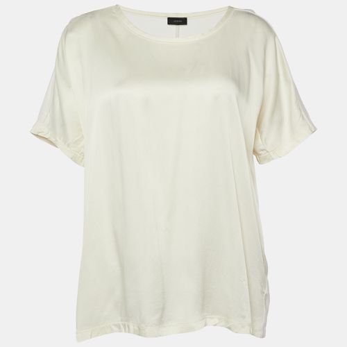 Off Cotton Knit & Satin T-Shirt M - Joseph - Modalova