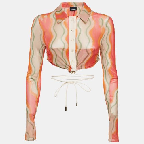 Mesh Le Raphia La Chemise Abaca Crop Top L - Jacquemus - Modalova