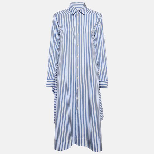 White/ Stripe Cotton Button Front Shirt Dress S - Jil Sander - Modalova