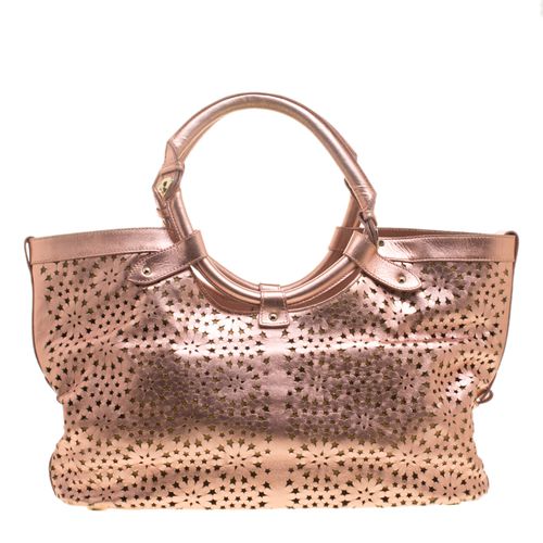 Rose Gold Leather Laser Cut Out Open Tote - Jimmy Choo - Modalova