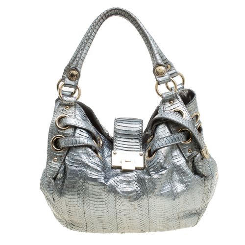 Python Embossed Leather Riki Tote - Jimmy Choo - Modalova