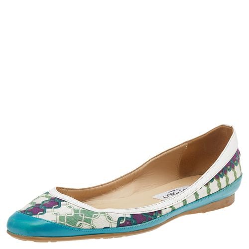 Printed Canvas And Leather Flats Size 39 - Jimmy Choo - Modalova