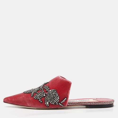 Velvet Crystal Embellished Mules Size 39 - Jimmy Choo - Modalova