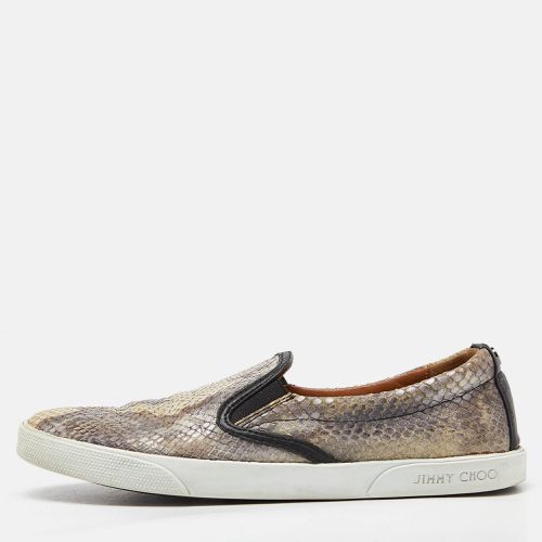 Black Snakeskin Embossed Brooklyn Slip On Sneakers Size 37 - Jimmy Choo - Modalova